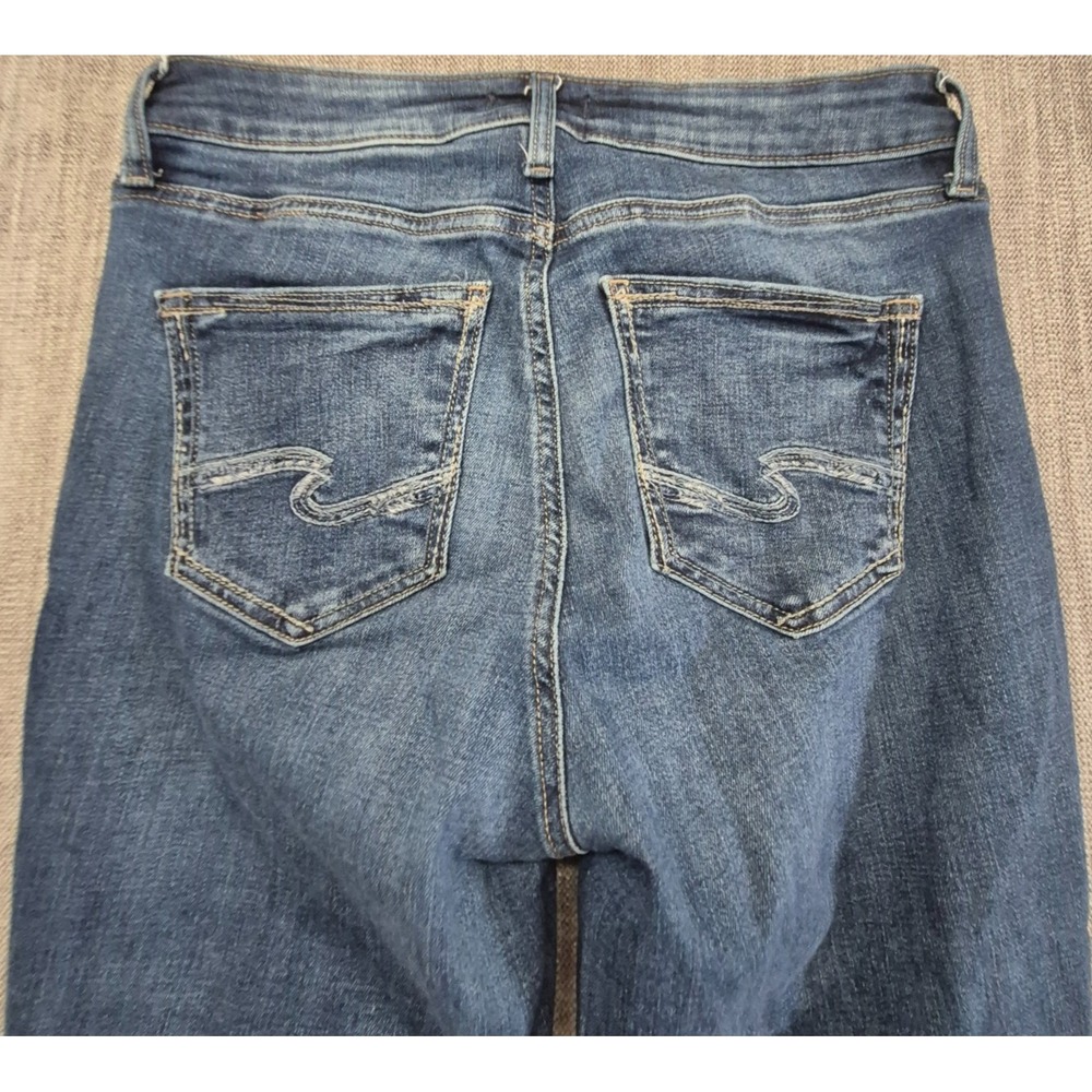 Silver Jeans Co Avery Slim Bootcut Women's W31 L33 Denim Stretch Blue Jeans - Picture 15 of 16